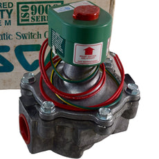 NEW ASCO 8215B50 Red Hat Solenoid Valve 1 Inch NPT 120/60 110/50 25 PSI Fuel Gas
