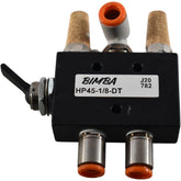 Bimba HP45-1/8-DT Detented Toggle Air Valve 4 Way 5 Port 1/8 NPT