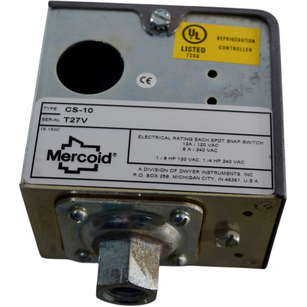 Dwyer Mercoid CS-10 Refrigeration Controller Pressure Switch 1-10 PSIG ...