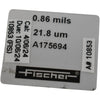 Fischer A175694 Calibration Foil 0.86 mils 21.8 um for Coating Thickness Gauge