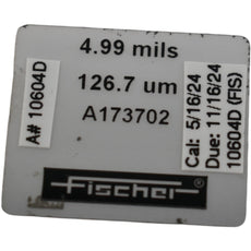 Fischer A173702 Calibration Foil 4.99 mils 126.7 um for Coating Thickness Gauge