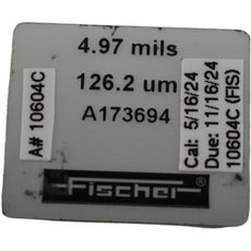 Fischer A173694 Calibration Foil 4.97 mils 126.2 um for Coating Thickness Gauge