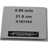Fischer A183164 Calibration Foil 0.86 mils 21.8 um for Coating Thickness Gauge
