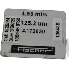 Fischer A172630 Calibration Foil 4.93 mils 125.2 um for Coating Thickness Gauge