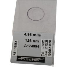 Fischer A174894 Calibration Foil 4.96 mils 126 um for Coating Thickness Gauge
