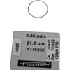 Fischer A176532 Calibration Foil 0.86 mils 21.8 um for Coating Thickness Gauge