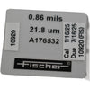 Fischer A176532 Calibration Foil 0.86 mils 21.8 um for Coating Thickness Gauge