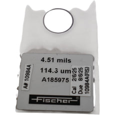 Fischer A185975 4.51mils 114.3um Isoscope Permascope Calibration Foil Shim