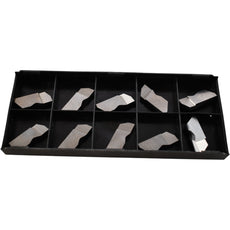 Pack of 10 NEW Horizon HGD 3189L C10 Carbide Grooving Inserts 122160