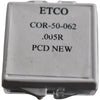 NEW ETCO COR-50-062-005R PCD Grooving Insert Diamond Right Hand