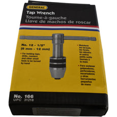 NEW General 166 Sliding T-Handle Tap Wrench #12 to 1/2 Inch Tool