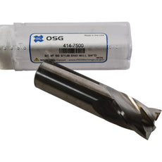 NEW OSG 414-7500 SC 4FL SE Stub End Mill 3/4'' Solid Carbide