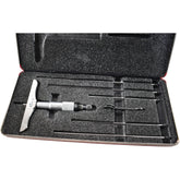 Starrett 449 Depth Micrometer Set 0-6 inch Flat Blade Inspection Gage