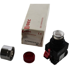 NEW IDEC ALFW29901D-R-24V LED Pilot Light Red 24V DC Flush Mount