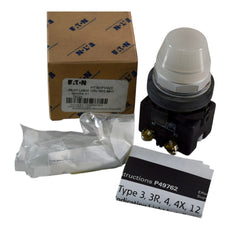 NEW Eaton HT8HFWV7 Pilot Light 120V White Lens HT800 Series 30.5mm Round