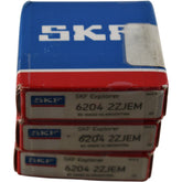 Lot of 3 NEW SKF 6204 2ZJEM Deep Groove Ball Bearing 20mm Bore C3 Shielded