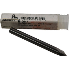 NEW Bassett B10017 MCH-2R Chamfer Mill 1/4 2F 60 Degree Carbide