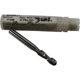 NEW Bassett B52220 MSE-2R 1/4 0.75 LOC CR 2FL Carbide End Mill