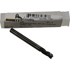 NEW Bassett B02009HL 3/16 3FL Carbide Corner Radius End Mill