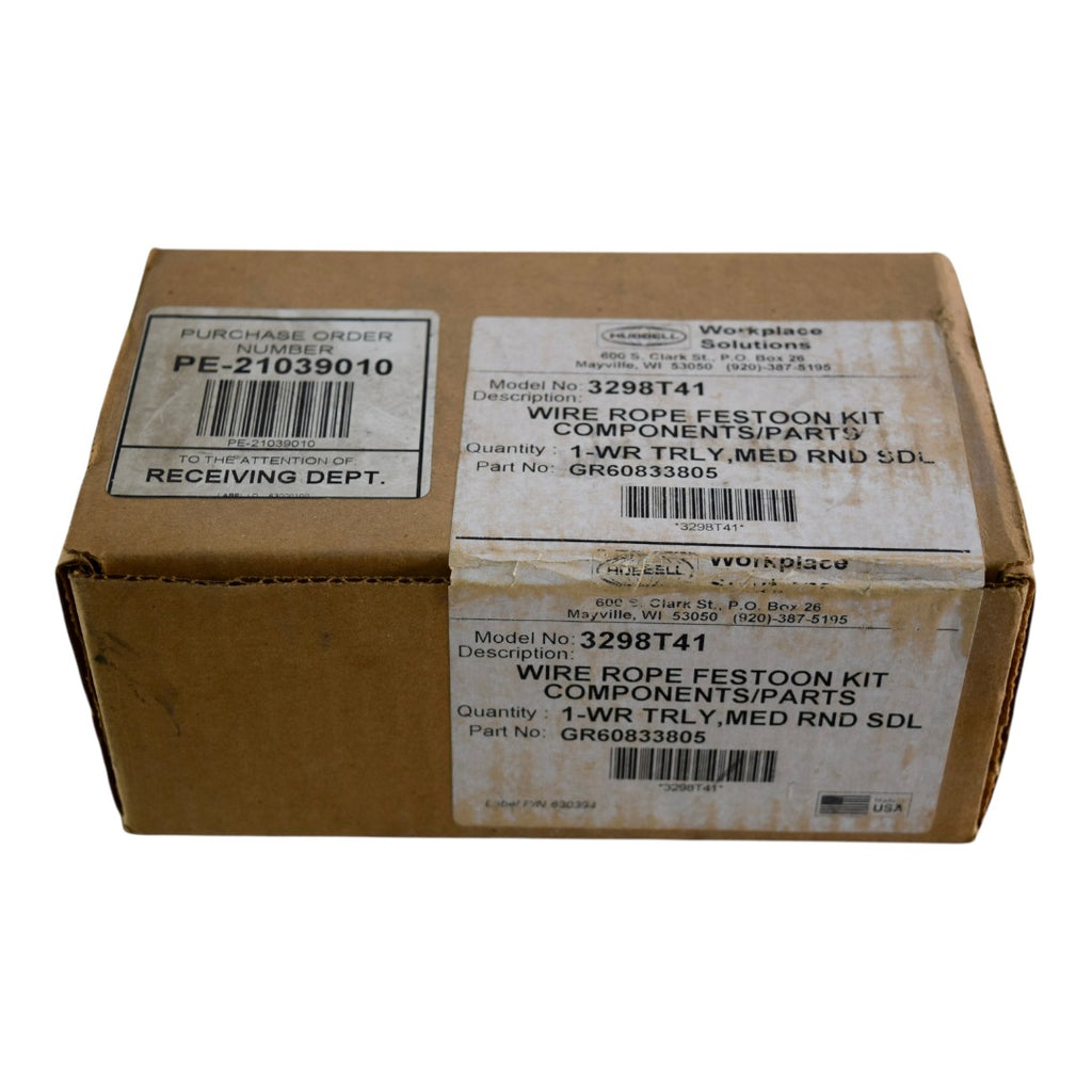 NEW Hubbell 3298T41 Wire Rope Festoon Kit Trolley Round Cable Saddle G ...