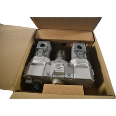 NEW CKD C2500-8-W-FM FRL Combination Filter Regulator Lubricator 1/4 NPT