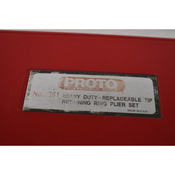 Proto 361 Large Retaining Ring Pliers Set Heavy Duty Replaceable Tips ...