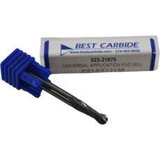 NEW Best Carbide 523-21875 3/16 3 Flute Solid Carbide End Mill 3/16 Shank 2 OAL