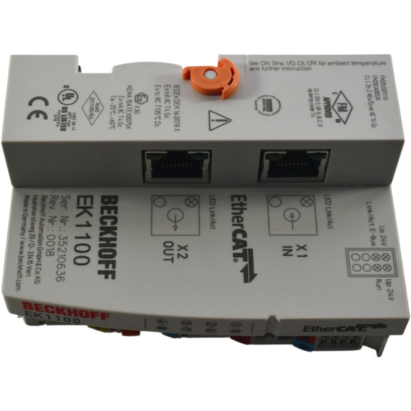 NEW Beckhoff EK1100 EtherCAT Coupler RJ45 100Mbit Bus Terminal Module ...