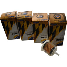 NEW Lot of 4 Napa Gold 3001 Fuel Filter Wix 33001 Cross 5/16 Inch In Line