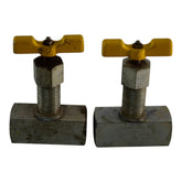 Lot of 2 Marsh N1514 Needle Valve 1/2 NPT 10000 PSI Steel High Pressure Control