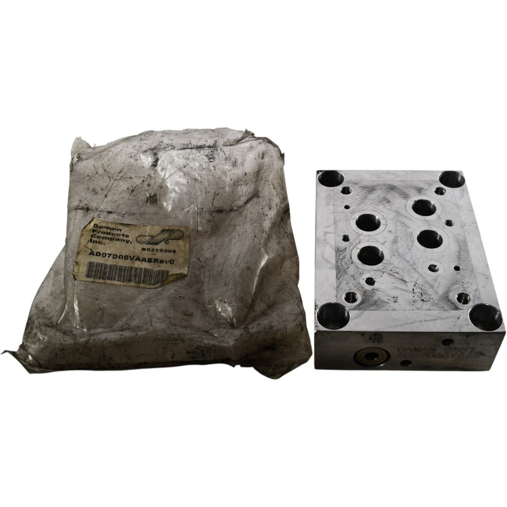 D07 Pattern Daman AD07D08VAAB Hydraulic Aluminum Valve Adapter Pattern D07 to D08 ...