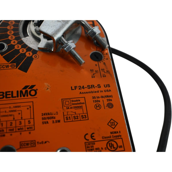 NEW Belimo LF24-SR-S US Spring Return Actuator 24V 35 lb-in Proportion ...