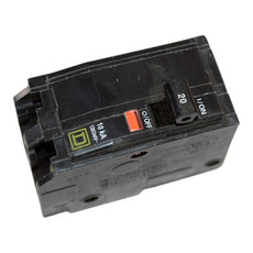Square D QOB220 2-Pole 20A Bolt-On Miniature Circuit Breaker 120/240V HACR