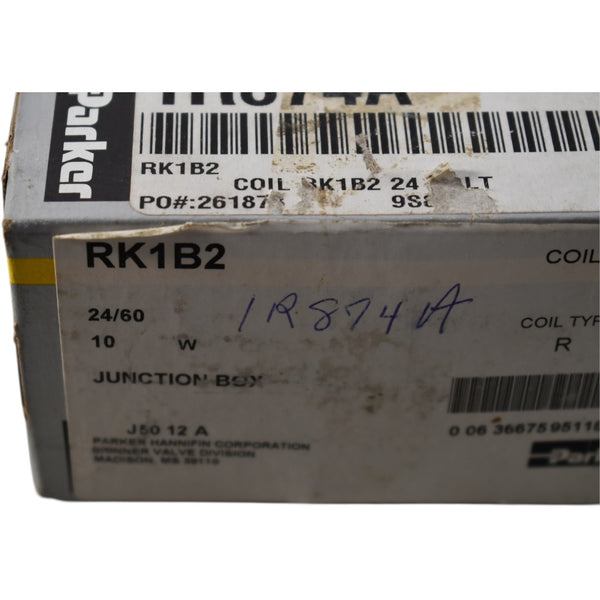 NEW Parker RK1B2 Solenoid Coil Kit 24V 60Hz 10W with Junction Box R-Se ...