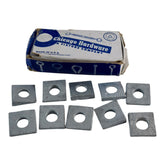 NEW Pack of 10 Chicago Hardware 1/2 Square Beveled Malleable Iron Washers Plain
