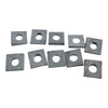 NEW Pack of 10 Chicago Hardware 1/2 Square Beveled Malleable Iron Washers Plain