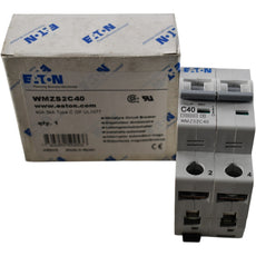 NEW Eaton WMZS2C40 Miniature Circuit Breaker 40A 2 Pole 480Y 277V 10kA Type C DIN