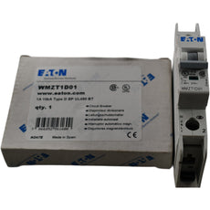 NEW Eaton WMZT1D01 1A 1 Pole Type D Miniature Circuit Breaker UL 489 277V 10kA