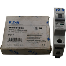 NEW Eaton WMZS1B06 6A 1 Pole Type B Miniature Supplementary Protector 277V 10kA