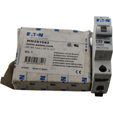NEW Eaton WMZS1C63 63A 1 Pole Type C Miniature Supplementary Protector 277V 10kA