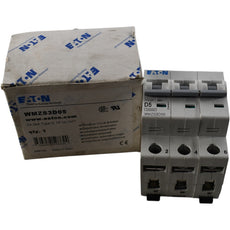 NEW Eaton WMZS3D05 5A 3 Pole Type D 10kA 277/480V DIN Rail Circuit Breaker