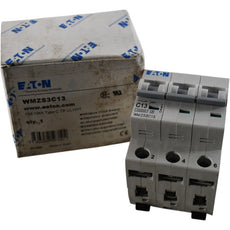 NEW Eaton WMZS3C13 13A 3 Pole Type C 10kA 277/480V DIN Rail Circuit Breaker