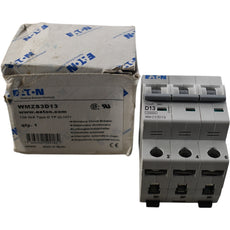 NEW Eaton WMZS3D13 13A 3 Pole Type D 10kA 277/480V DIN Rail Circuit Breaker