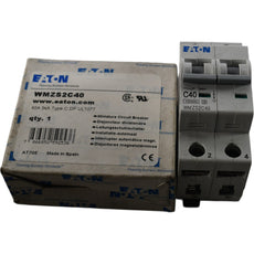 NEW Eaton WMZS2C40 Miniature Circuit Breaker 40A 2 Pole 480Y 277V Type C DIN