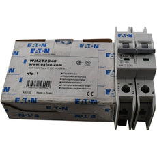 NEW Eaton WMZT2C40 Miniature Circuit Breaker 40A 2 Pole 480Y 277V Type C DIN