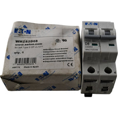 NEW Eaton WMZS2D08 Miniature Circuit Breaker 8A 2 Pole 480Y 277V Type D DIN
