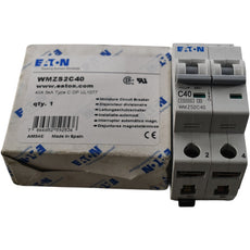 NEW Eaton WMZS2C40 Miniature Circuit Breaker 40A 2 Pole 480Y 277V Type C DIN