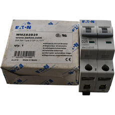 NEW Eaton WMZS2D25 Miniature Circuit Breaker 25A 2 Pole 480Y 277V Type D DIN