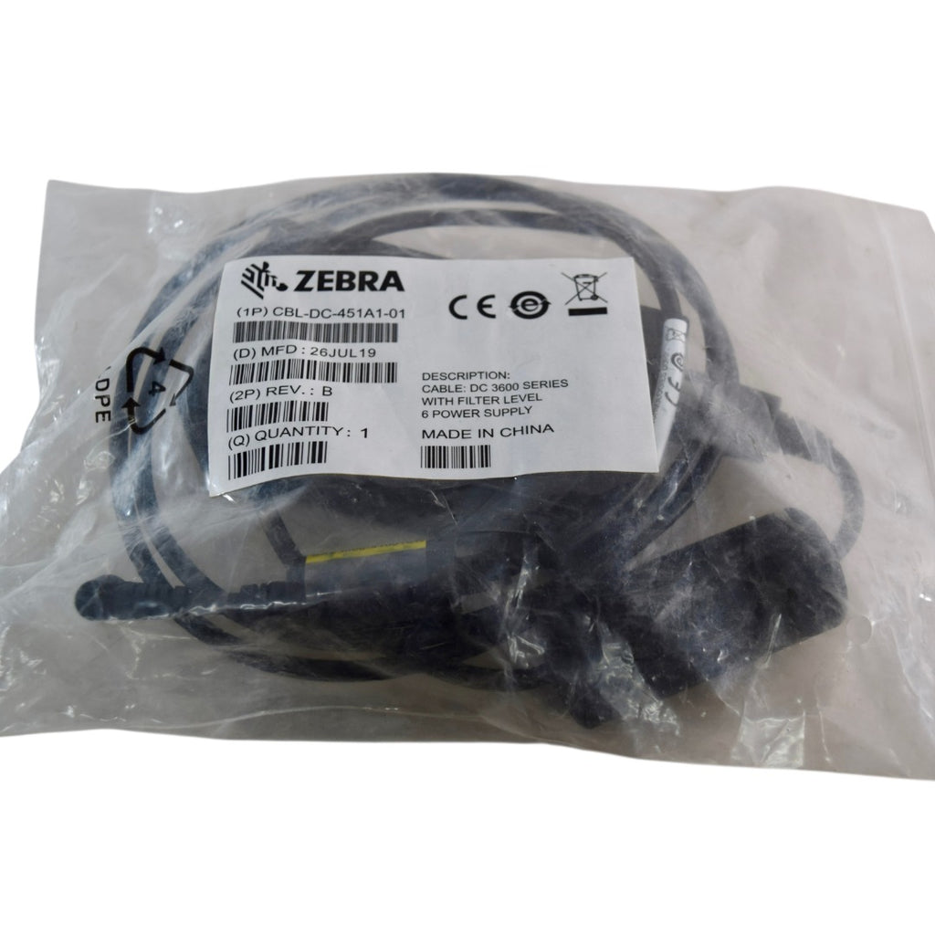 NEW Zebra CBL-DC-451A1-01 DC Power Line Cord for 3600 Series Scanners ...