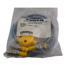 NEW Turck VB2-RS 4.4T-0.3/2RK 4T-0.3/0.3 Y-Splitter M12 Eurofast U0163-1